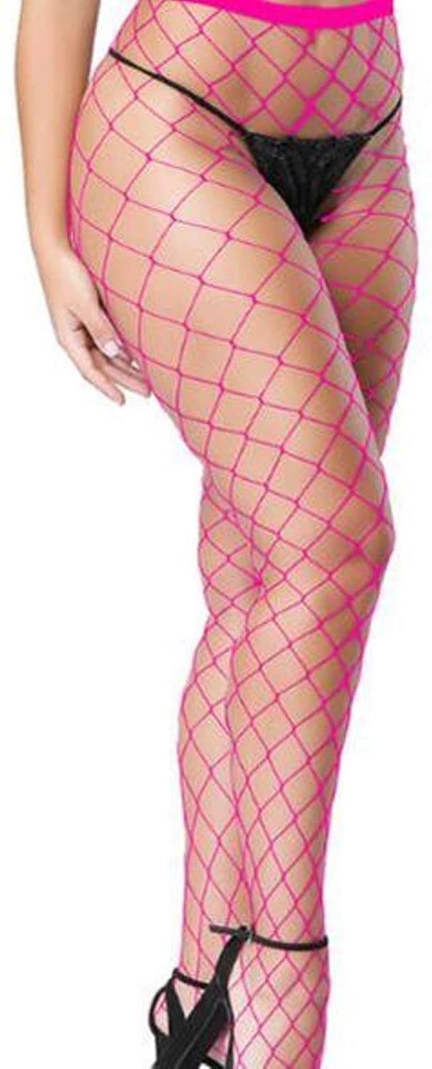 WDSOPK Sexy stockings for women, sexy stockings pantyhose for women, high elastic mesh fishnet pink, white, red（Hot Pink-A）