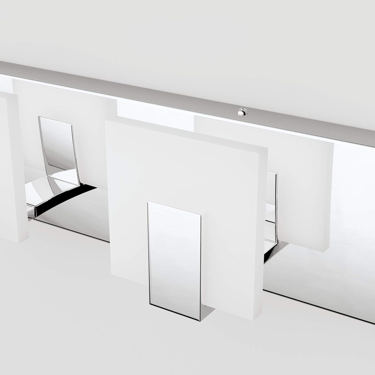 Aipsun 6 Lights Modern LED Bathroom Vanity Light Acrylic Stainless Steel Chrome Up and Down Bathroom Wall Light Over Mirror(White Light 6000K)