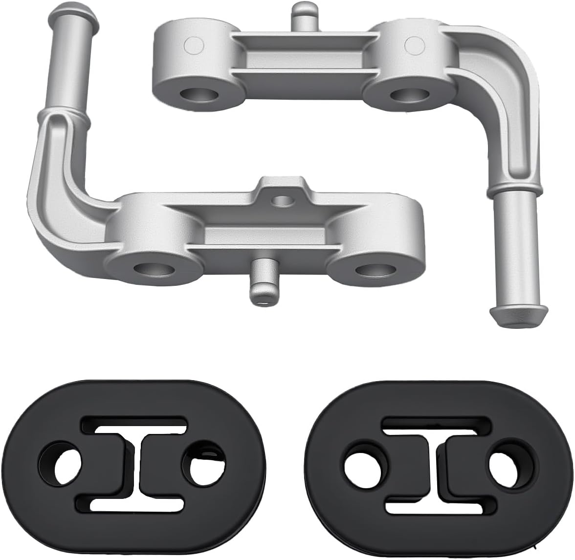 Rear Left & Right Exhaust Bracket Muffler Support Assembly Fit for Dodge Ram 1500 5.7L 6.2L 2019-2025, Replace 68395841AA 68275662AB, Include 2PCS Hanger Rubber