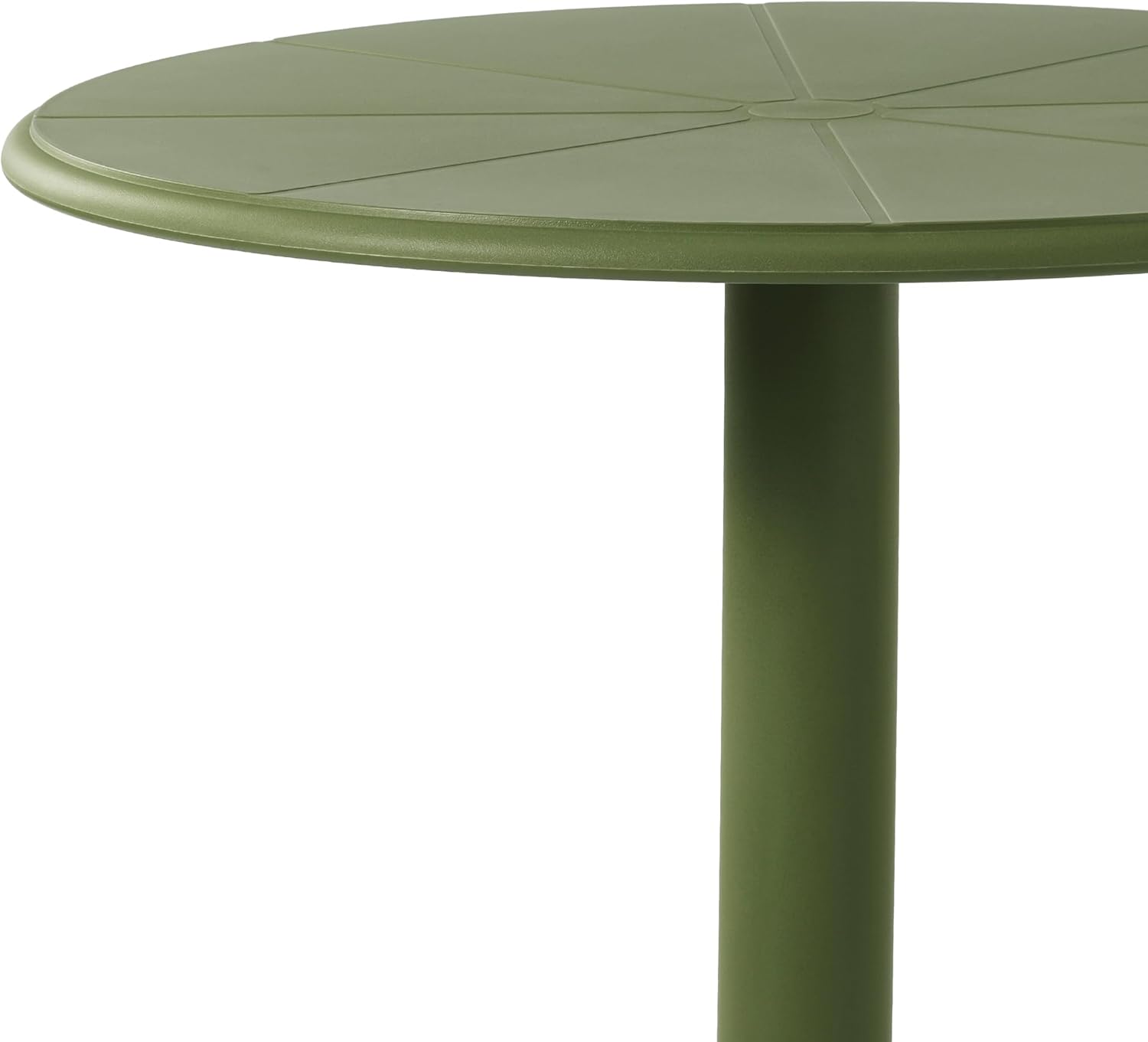 WestinTrends Playa 23.5" Outdoor Polypropylene Resin Round Patio Bistro Dining Table for 2, Olive Green