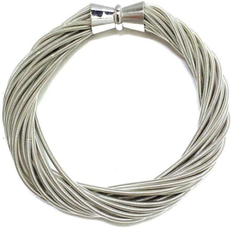 Sea Lily Multi Piano Wire Bracelet with Snap Closure 591