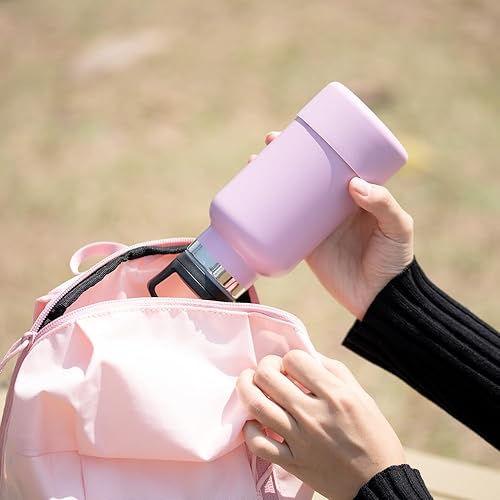 Miniatura 7 de Botella de agua para niños de regreso a la escuela, botella de agua pequeña de acero inoxidable aislada al vacío de 12 onzas con pajita, botella de