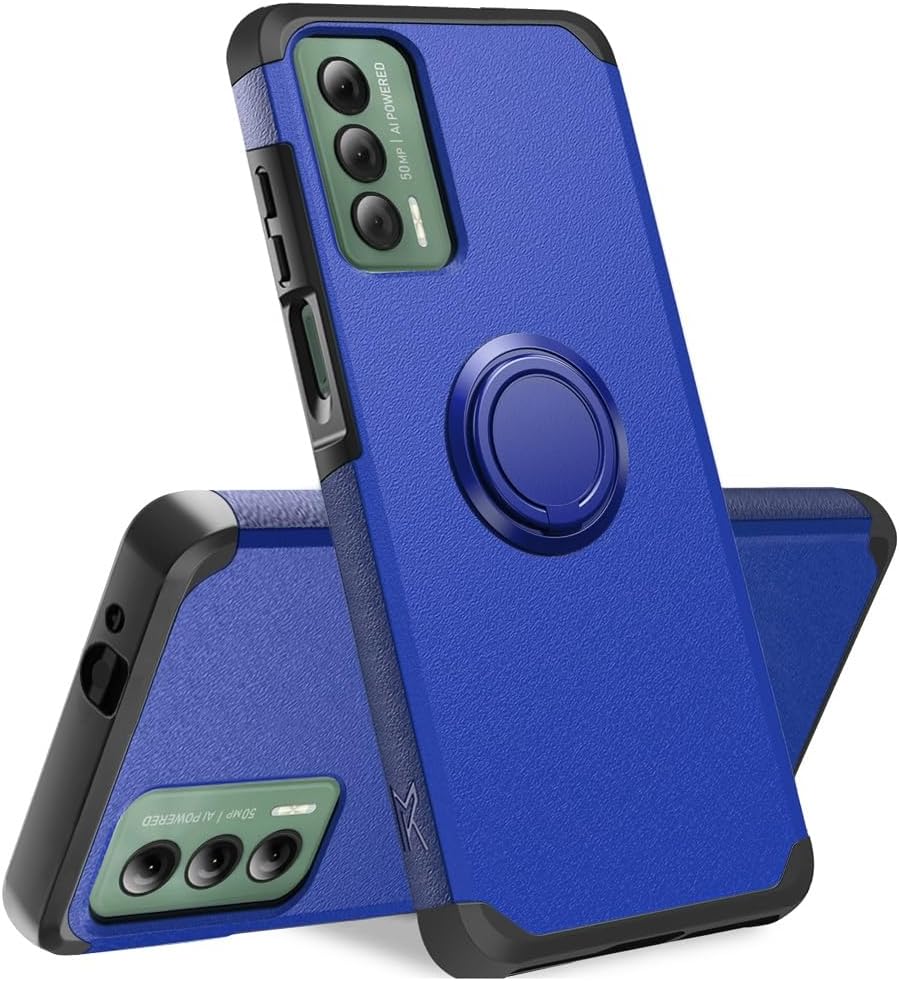 HRWirelss Cricket Outlast対応 At&amp;t Jetmoreケースカバー タフハイブリッド [回転リング