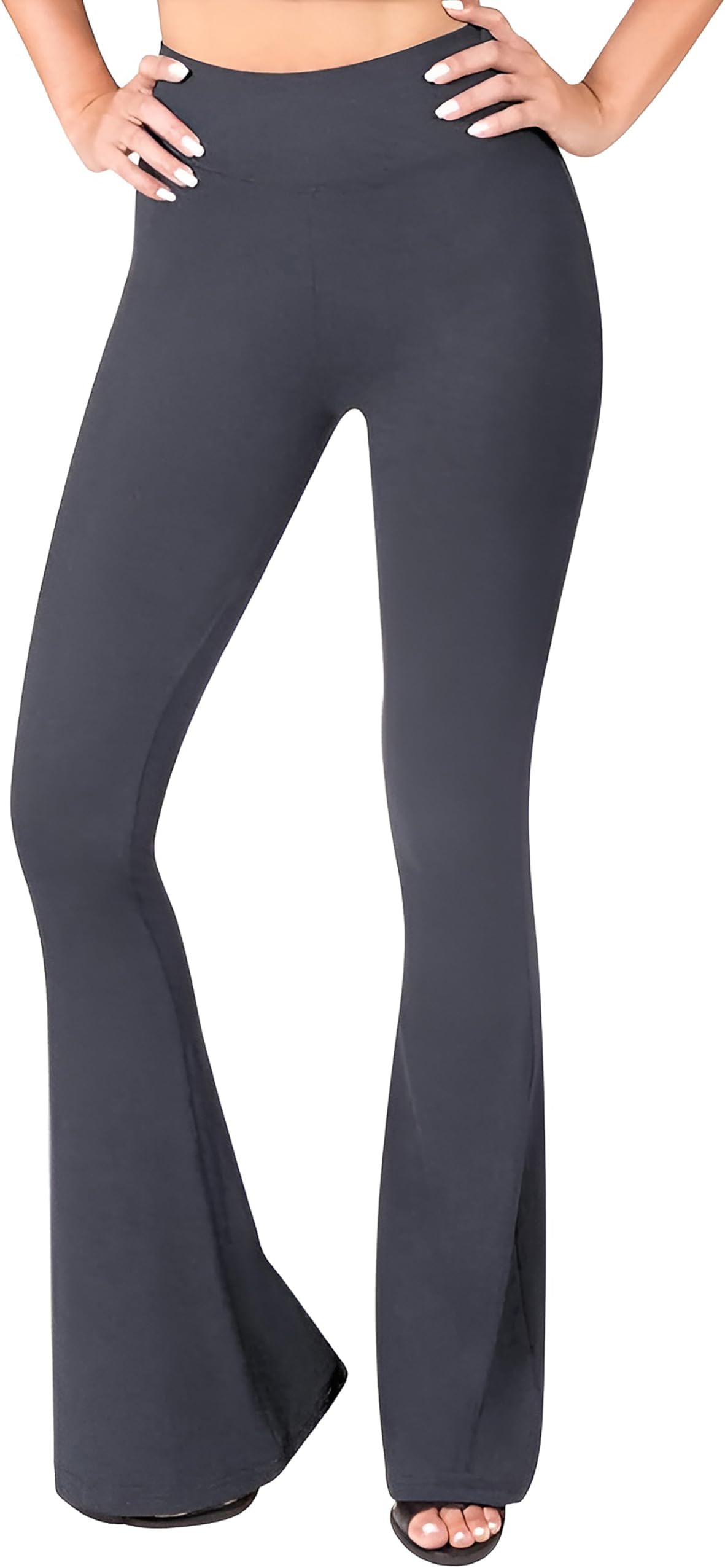 SATINA High Waisted Flare Leggings for Women - Yoga Pants for Women - Buttery Soft Bell Bottom Palazzo - Versatile Sizing