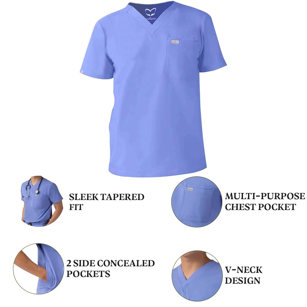 MJ scrub ピーラー Amazon.com: Cedar Men's Scrub Top - Sleek Tapered Fit