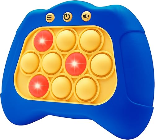Infowush Juguetes para ansiedad con burbujas para apretar, juego de mano para niños de 6 a 8 años, juego de empuje rápido, juego de luz para el