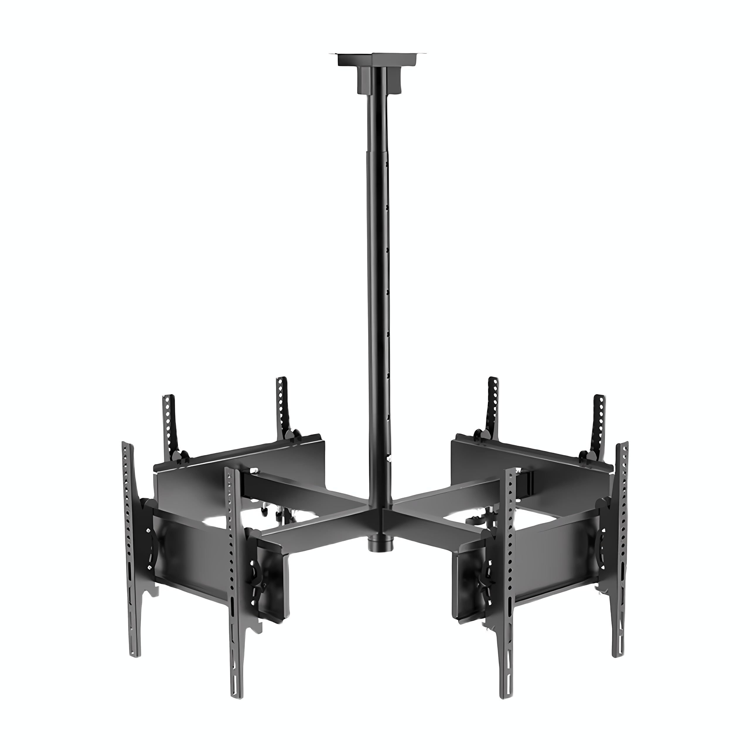 Four Sided Ceiling TV Mount Bracket, 32-50 Inch Full Motion - 4 Movement Flat/Curved Screen Bracket, Telescopic Height Adjustment
