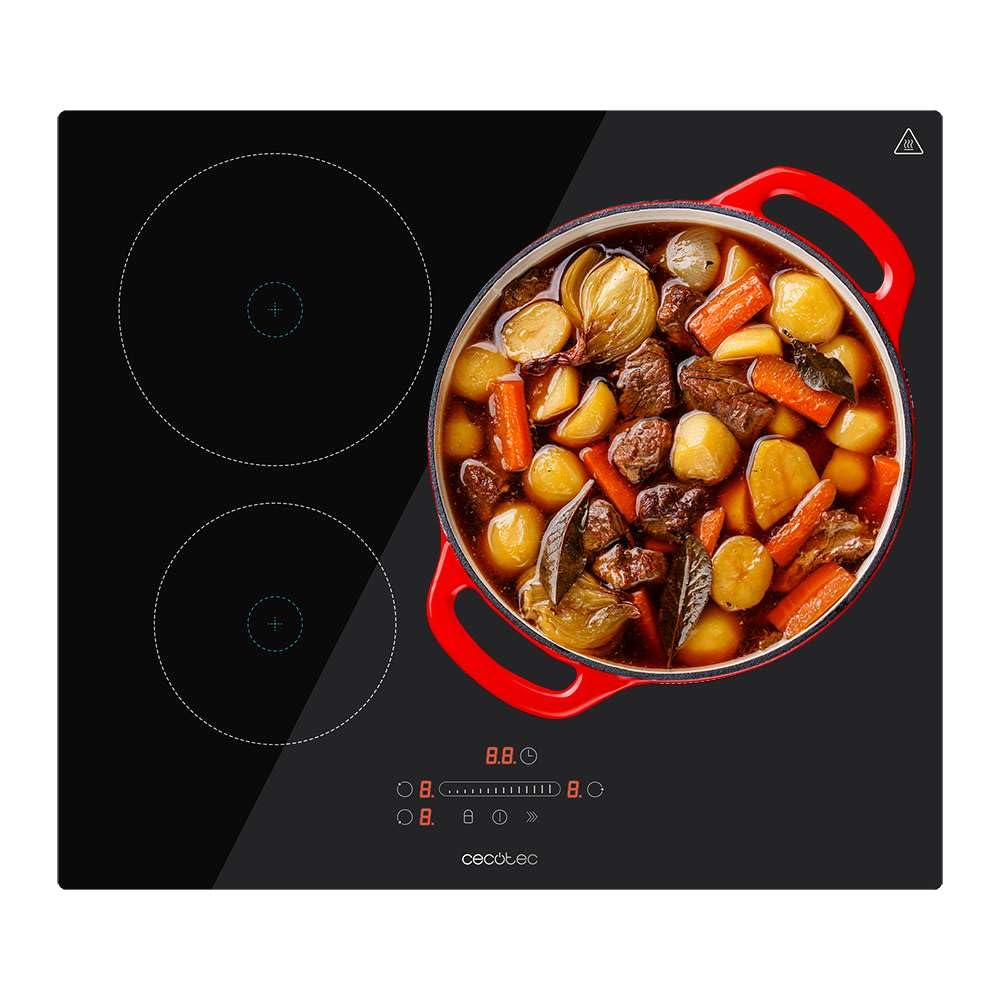 Cecotec Bolero Squad I 3001 3 Fireplace Induction Hob. Maximum Power 7200 W with 9 Levels, Indicator Light, Max. Diameter 290 mm, Booster, Stove Detector, Timer