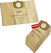 JoyBros Sacs en Papier Compatible avec Kärcher KFI 357 wd2 Plus WD3s 2.863-314.0 WD3 kwd3 KWD1-2 SE 4001 Plus (Lot de 10)