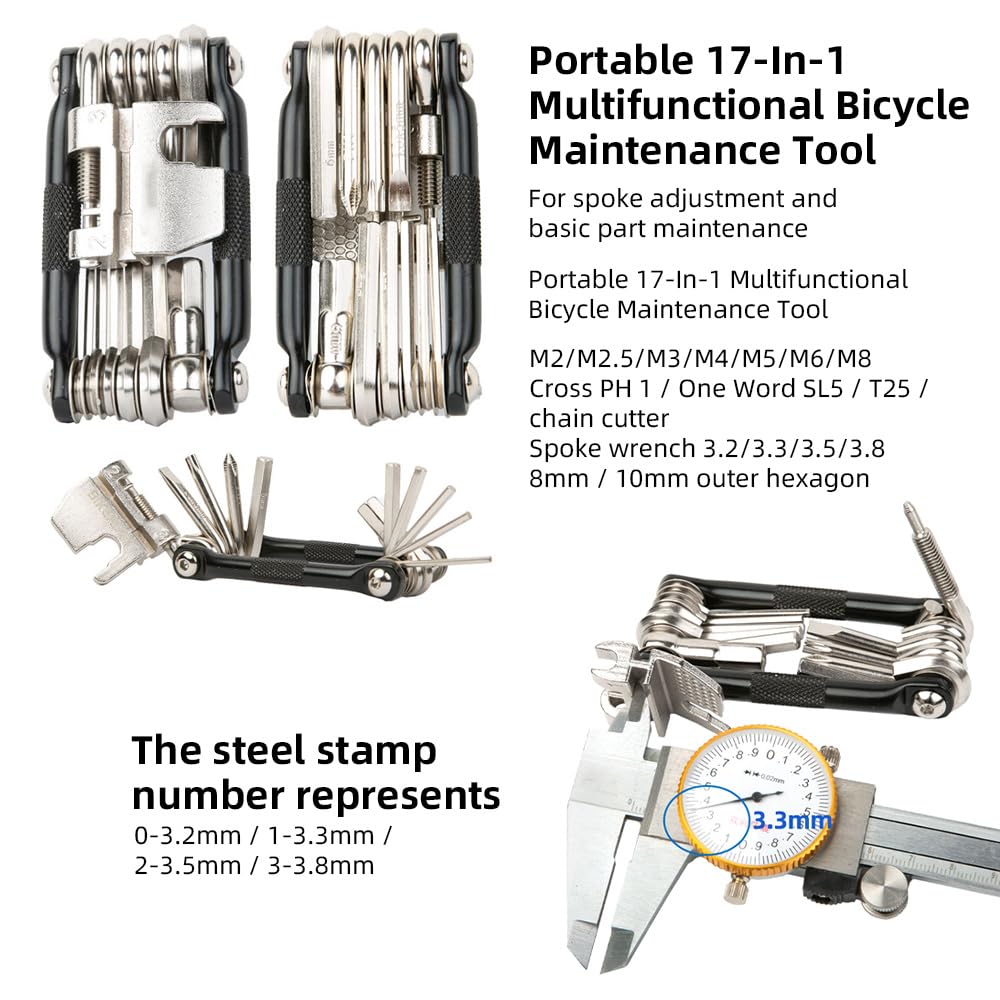 Accesorios para bicicletas, accesorios para bicicletas, kit de herramientas de reparación de bicicletas, herramientas multifunción portátiles para mantenimiento básico de (BT079X)