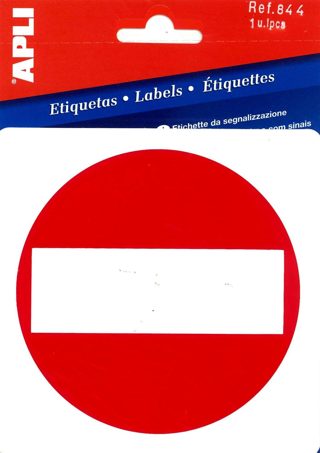 APLI 844 – Traffic Sign "Prohibited" – 1 Piece – 114 x 114 mm