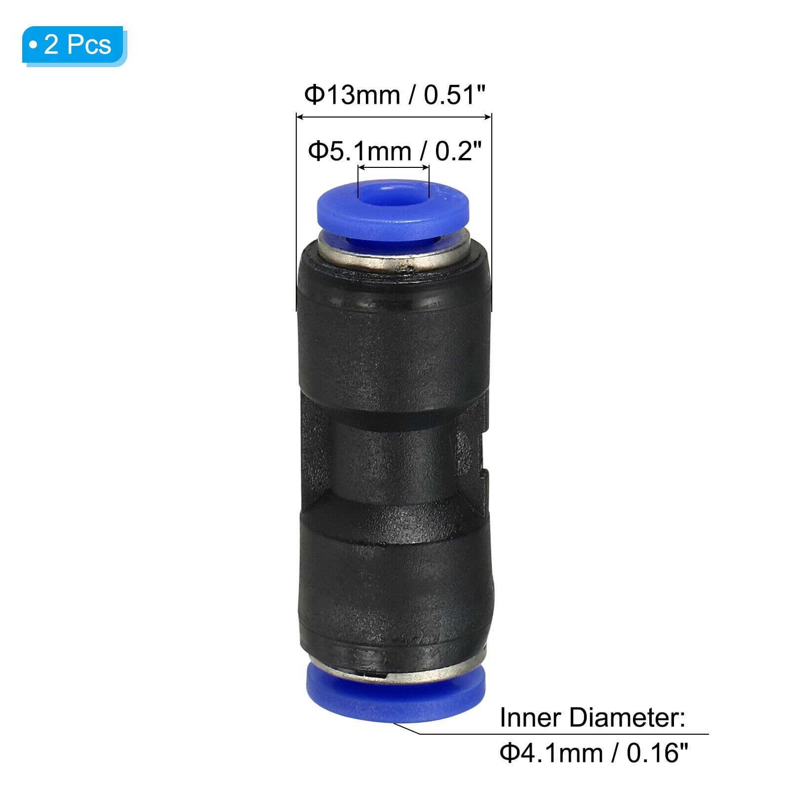 Dixon Valve AQ62DOT4, D.O.T. Push-In Union Connector, 1/4