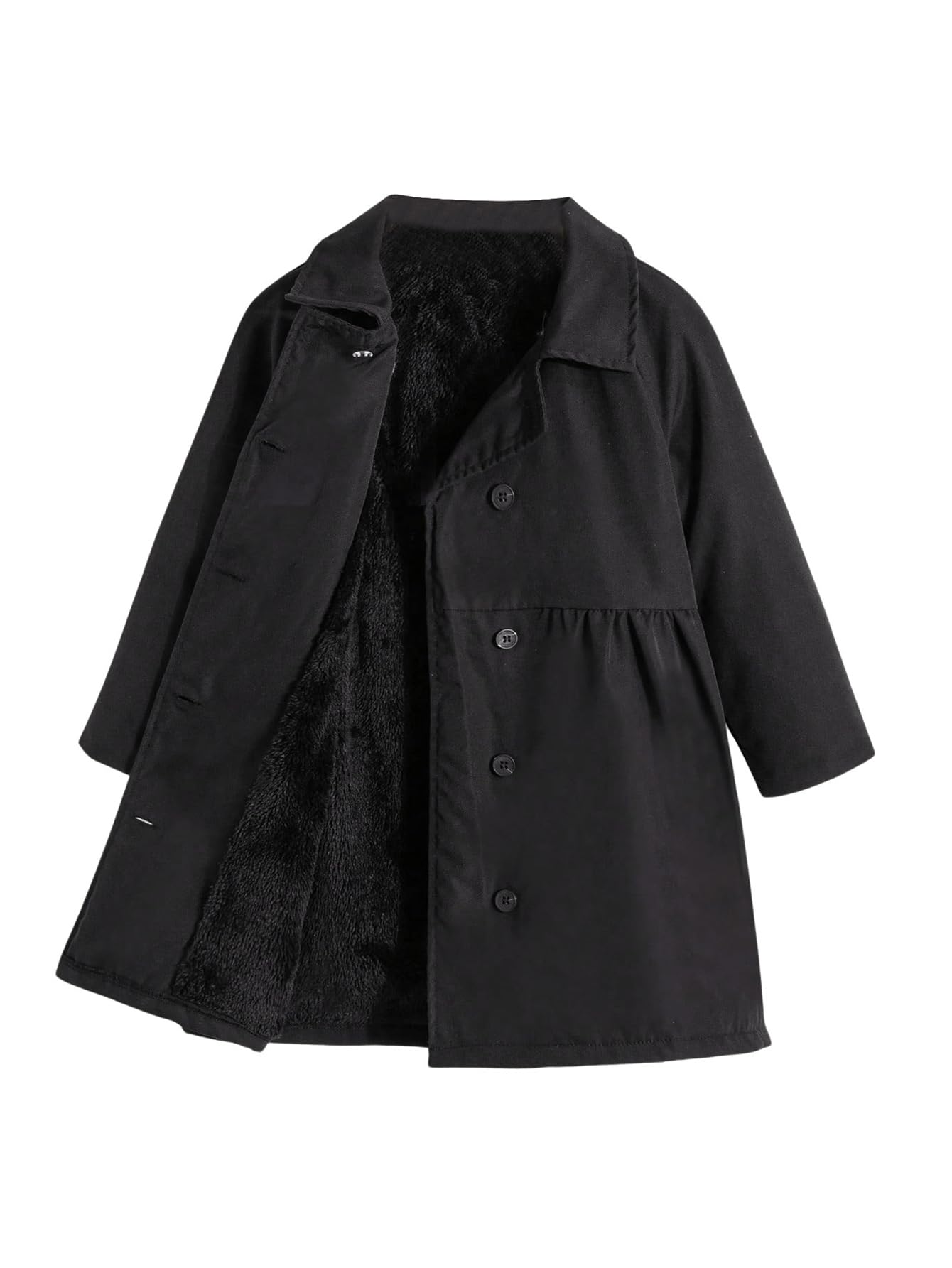 SOLY HUX Toddler Girl's Double Breasted Long Sleeve Trench Coat Outwear