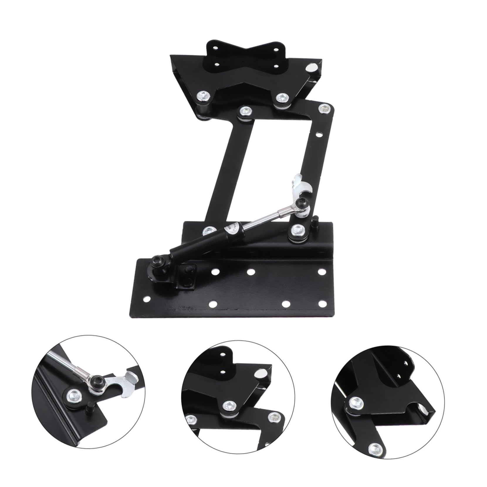 HEMOTON elevador de mesa de café tapas hidráulicas hardware del mecanismo de escritorio muebles topes elevables hidraulicos marco de elevación de tapas de servicio pesado pintura Bisagra