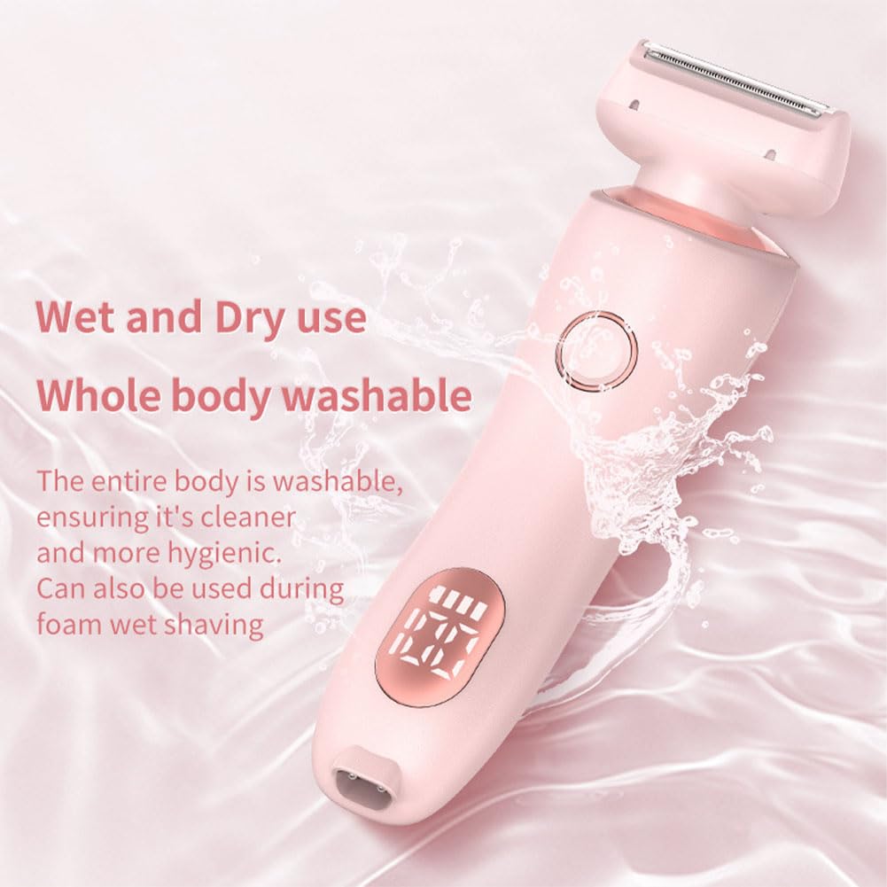 Glisse Pro Haarentferner Boulina, Boulina Rasierer Damen, Rasierer Damen Elektrisch, Ipx7 Waterproof, Cordless USB Wet/Dry Epilator With LED Display, For Face, Bikini, Legs, Arms, Body