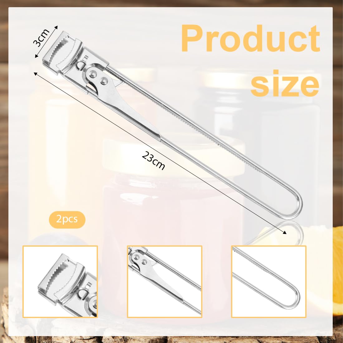 Apriscatole Manuale Regolabile in Acciaio Inossidabile, Apribarattoli Professionale Multifunzione per Cucina