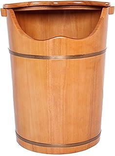 Spa dos pés Barril de madeira Bacia de pés de madeira Bacia de banho de pés de madeira Banheira de pedicure em casa Banheira de pé 50 cm de altura Balde de imersão Barril de pedicure de carvalho