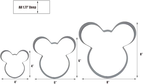 Miniatura 2 de Molde de ratón de 3 niveles multicapa para pastel de cumpleaños, de acero inoxidable, 3 tamaños, moldes de ratón, mousse