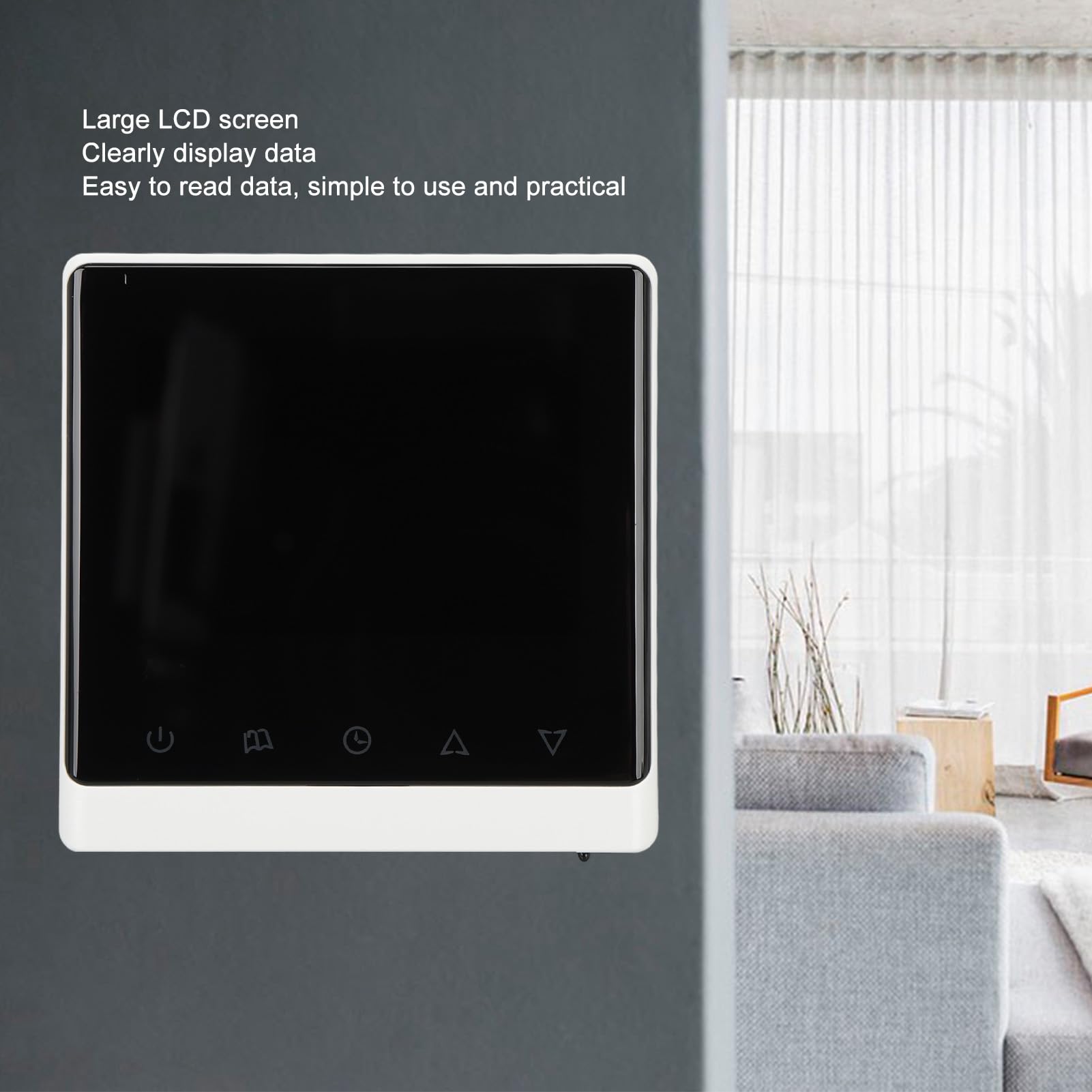 Controlador Inteligente de Aire Acondicionado con Pantalla LCD, Sensor de Temperatura de Alta Precisión para Uso Doméstico, Diseño Fácil de Leer