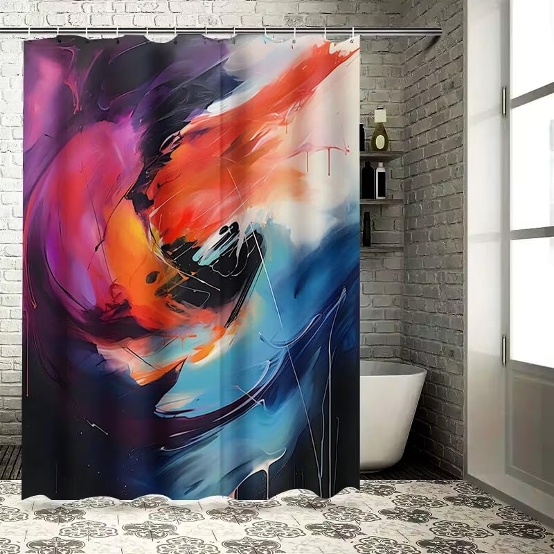Rideau de douche en tissu coloré de haute qualité pour la maison