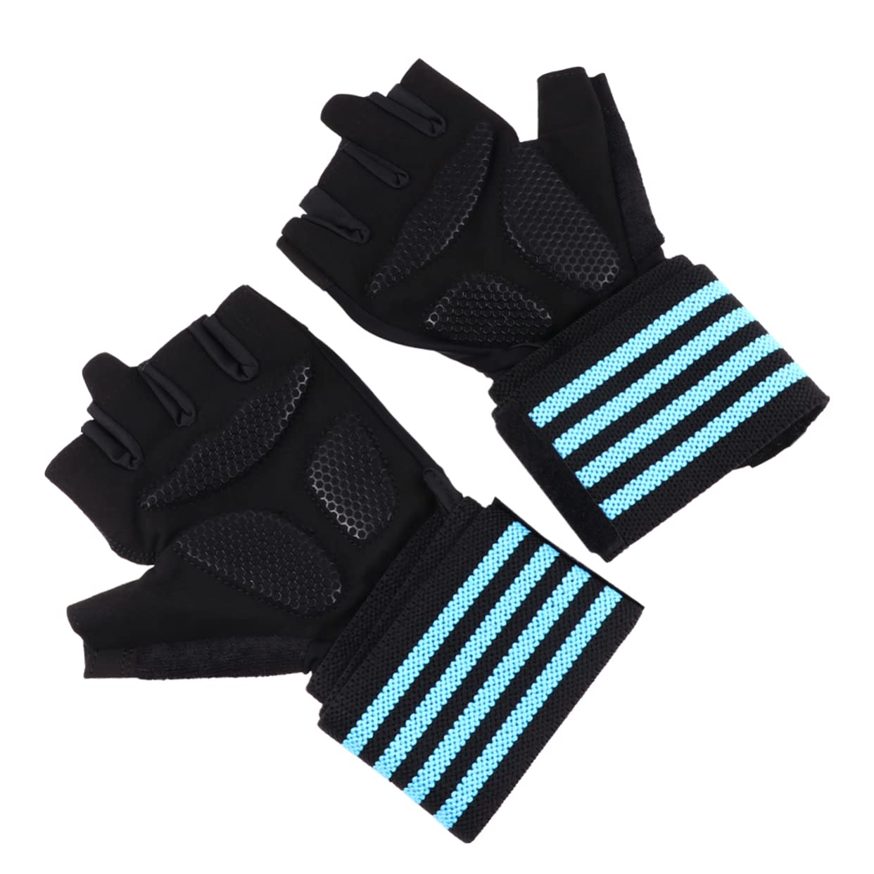 Housoutil 2pares Guantes De Entrenamiento Deportivos Antideslizantes para Musculación Media Dedos Soporte De Muñeca Transpirables y Cómodos para Levantamiento De Pesas y Entrenamiento De