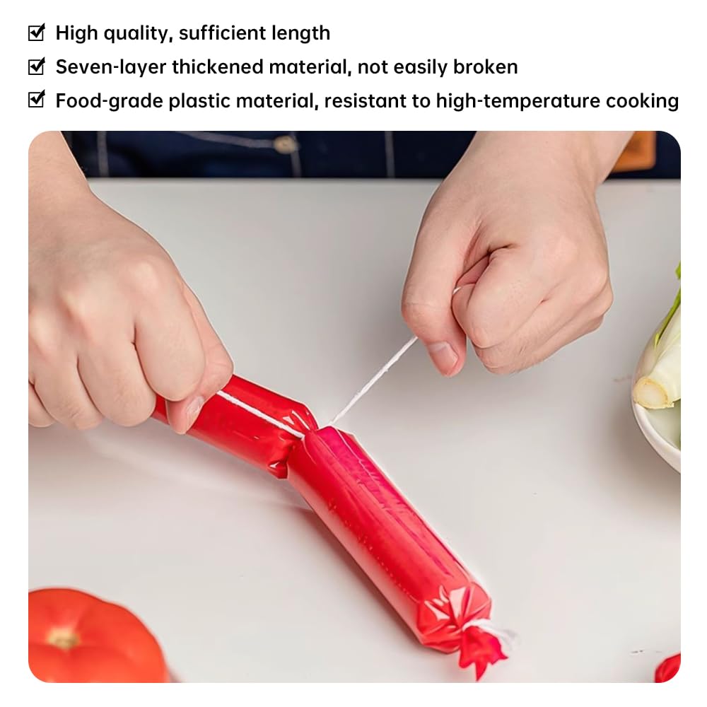 Boyaux En Plastique Pour Saucisses Non Comestibles, Accessoires De Cuisine Résistants Aux Hautes Températures Pour Jambon Et Saucisses Faits Maison