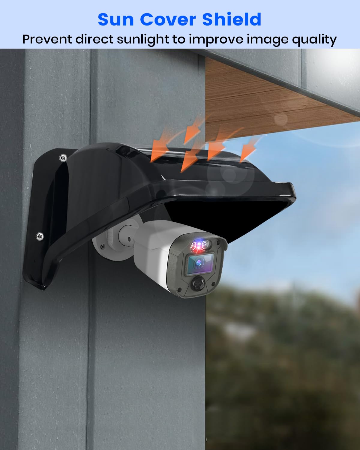Protector universal para cámara de seguridad solar y lluvia, plástico a prueba de protección para cámaras de vigilancia CCTV (4 unidades)