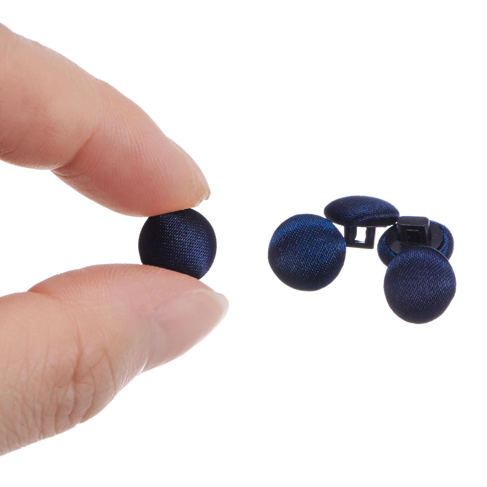 Amazon | Uxcell ネイビーブルー くるみボタン ベロアボタン 直径 10mm