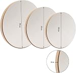 6Pcs Toile en bois, Panneaux ronds en bois pour la peinture, Artiste non fini Épaisseur cercle de bois Toile fournitures d'art pour artisanat bois encaustique Burning(8",10",12")