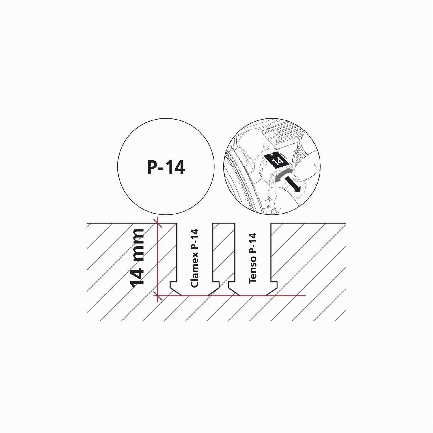 Lamello Clamex P-14 Connecteur à clipser Noir, Lot de 80 paires, Plastique