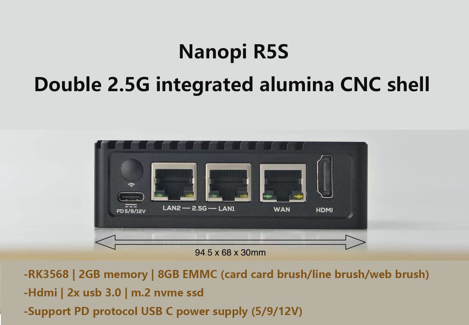 Amazon.co.jp: Nanopi R5S ルーター RK3568 開発ボード OpenWRT A55