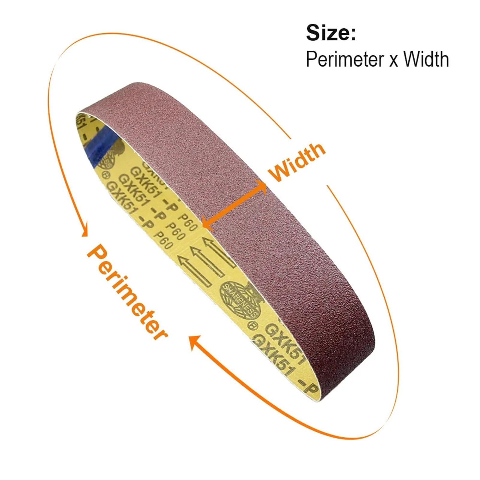 Nastri abrasivi da 10 pezzi 2"x63" 1600x50mm for smerigliatura e lucidatura di legno e metallo(P40)