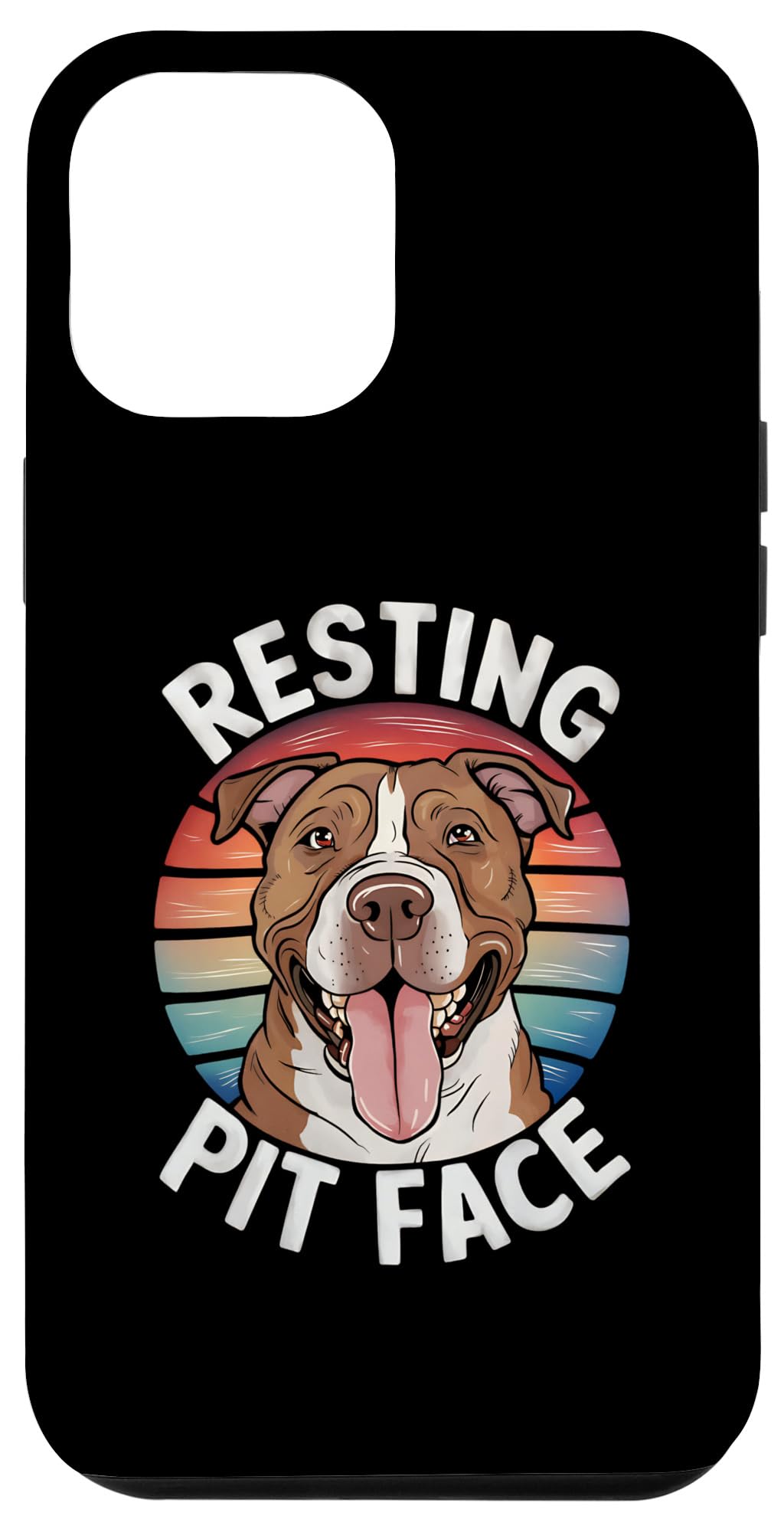 iPhone 13 Pro Max Funny Resting Pit Face Illustration Case