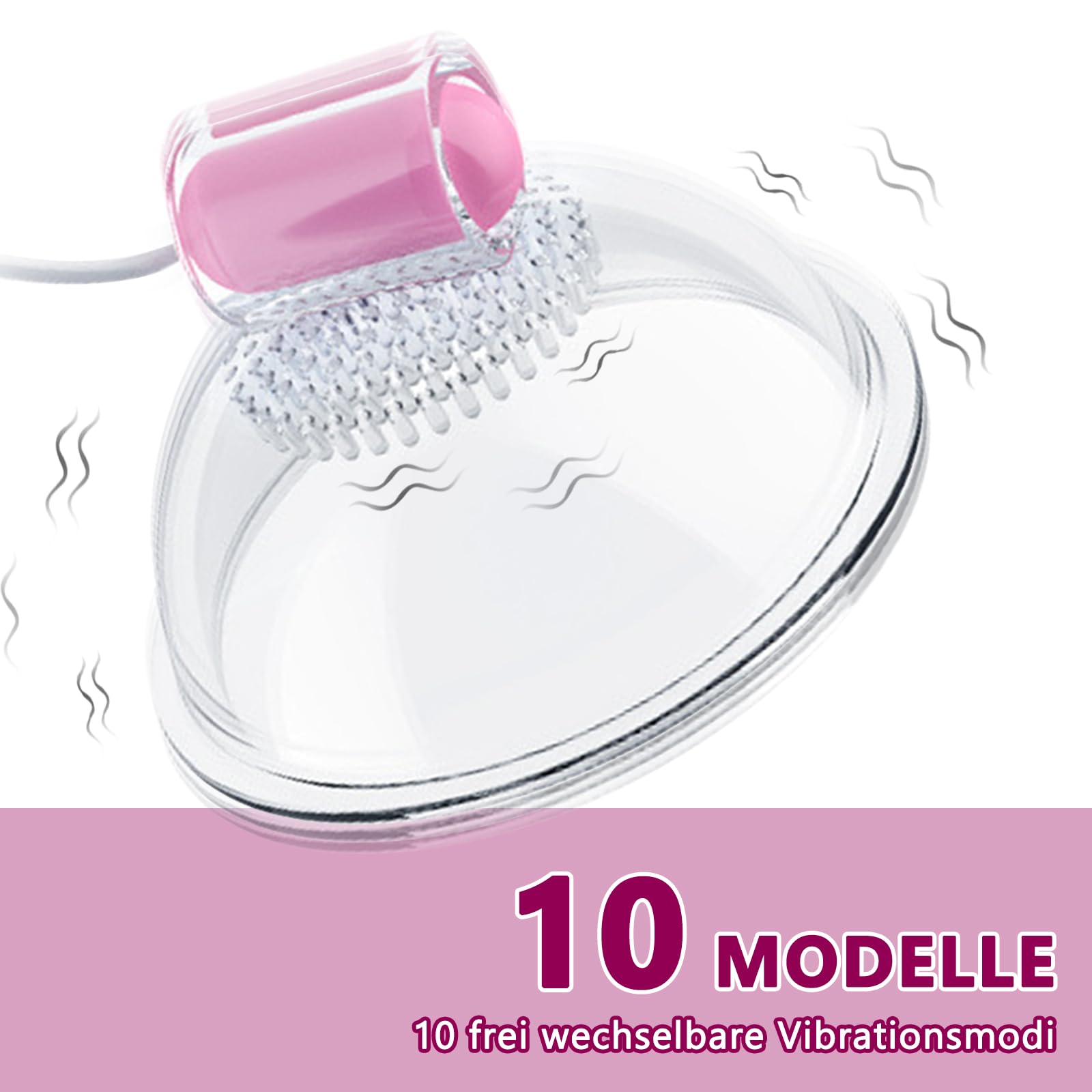 BDSMYEE Vibrateur Pour Mamelons, Masseurs de mamelons et de vagin 2 in 1, Sex toys Vagin Clitoris Ventouse, 10 modes de vibration, Ventouse de mamelon