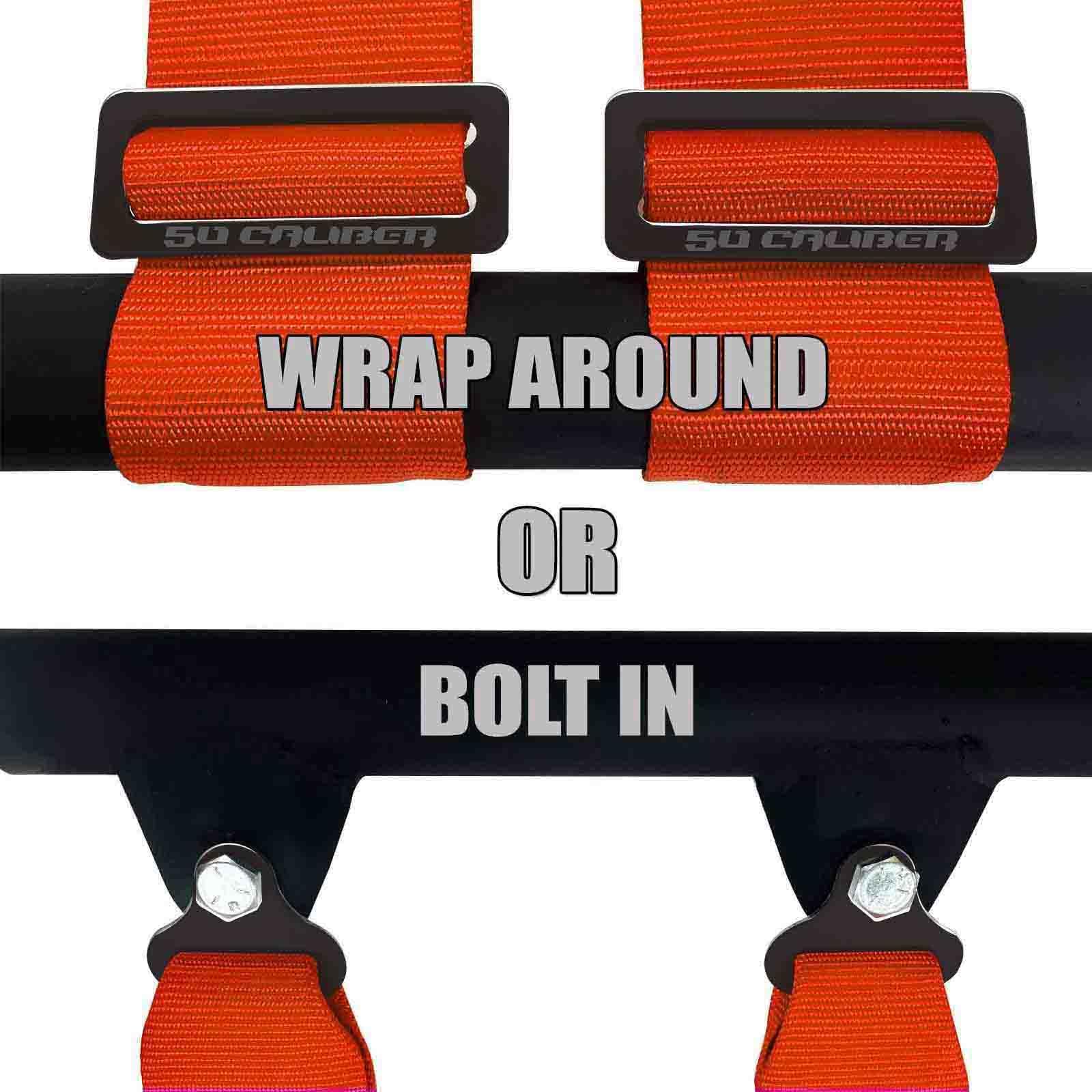 Orange 5 Point Harness for Bucket seat with Latch Lock
