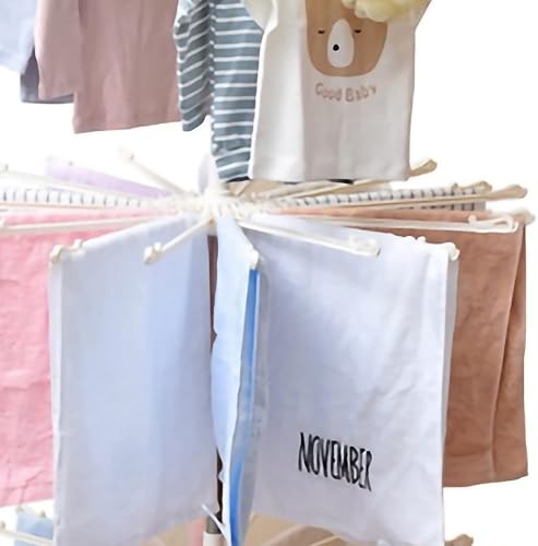 Miniatura 2 de Trípode de secado de ropa con diseño plegable giratorio de 360 grados, soporte de carga confiable, accesorios de lavandería de acero inoxidable (3),