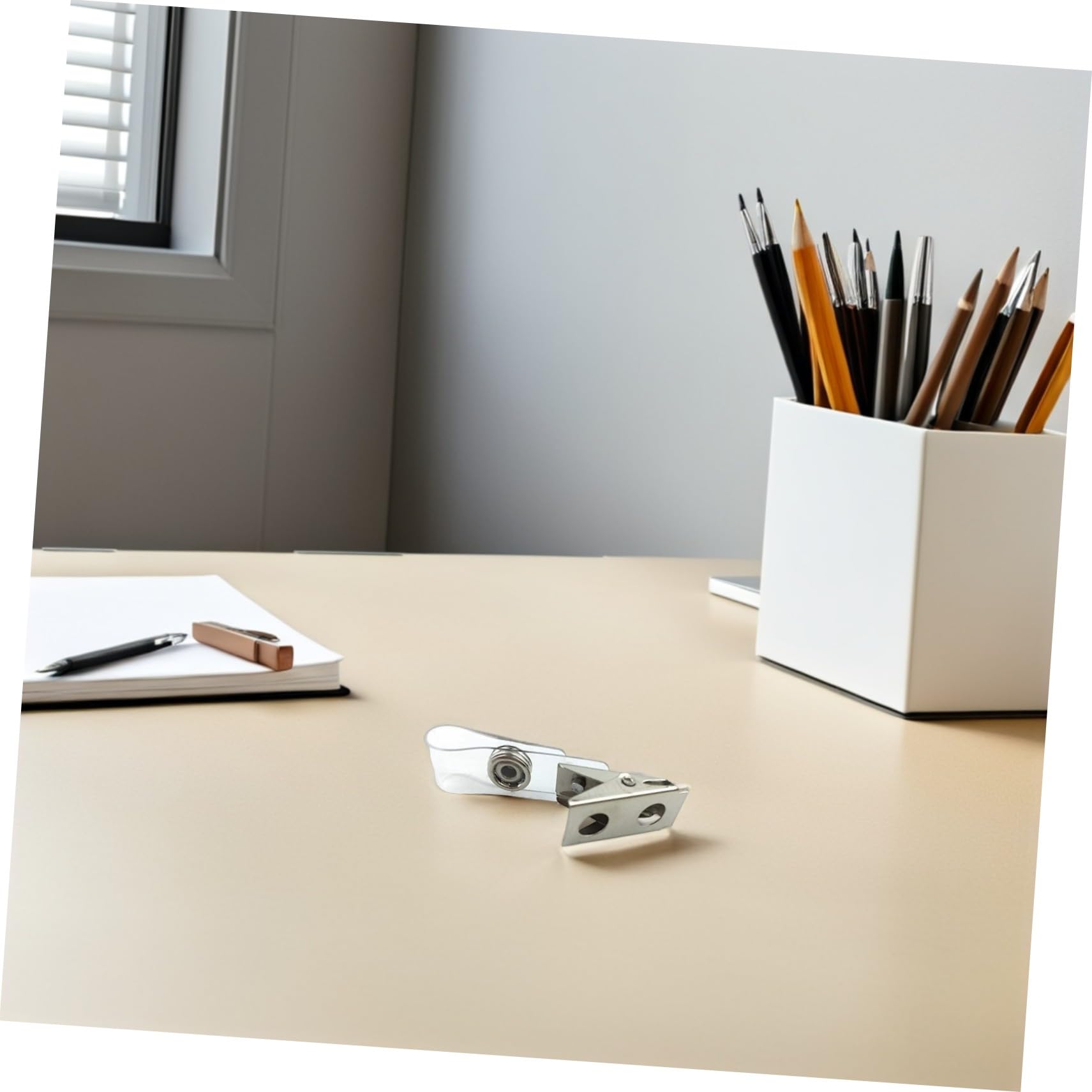 250 Pezzi Clip per Badge con Doppio Foro Portabadge Trasparente Leggero e Resistente per Ufficio Scuola e Ospedale Porta ID per Conferenze ed Eventi