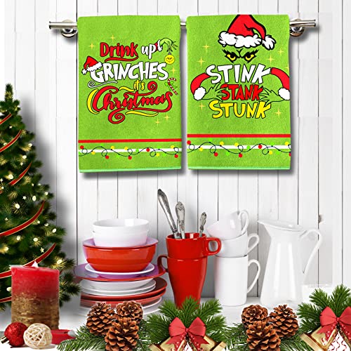 Homshiam Christmas Kitchen Towels 2 Pieces Christmas Dish Towels Hand Towels Housewarming Gifts For New Home, Christmas Farmhouse Decor For Kitchen/Bedroom/Bathroom(17.7 X 27.5 Inch) #TOP5