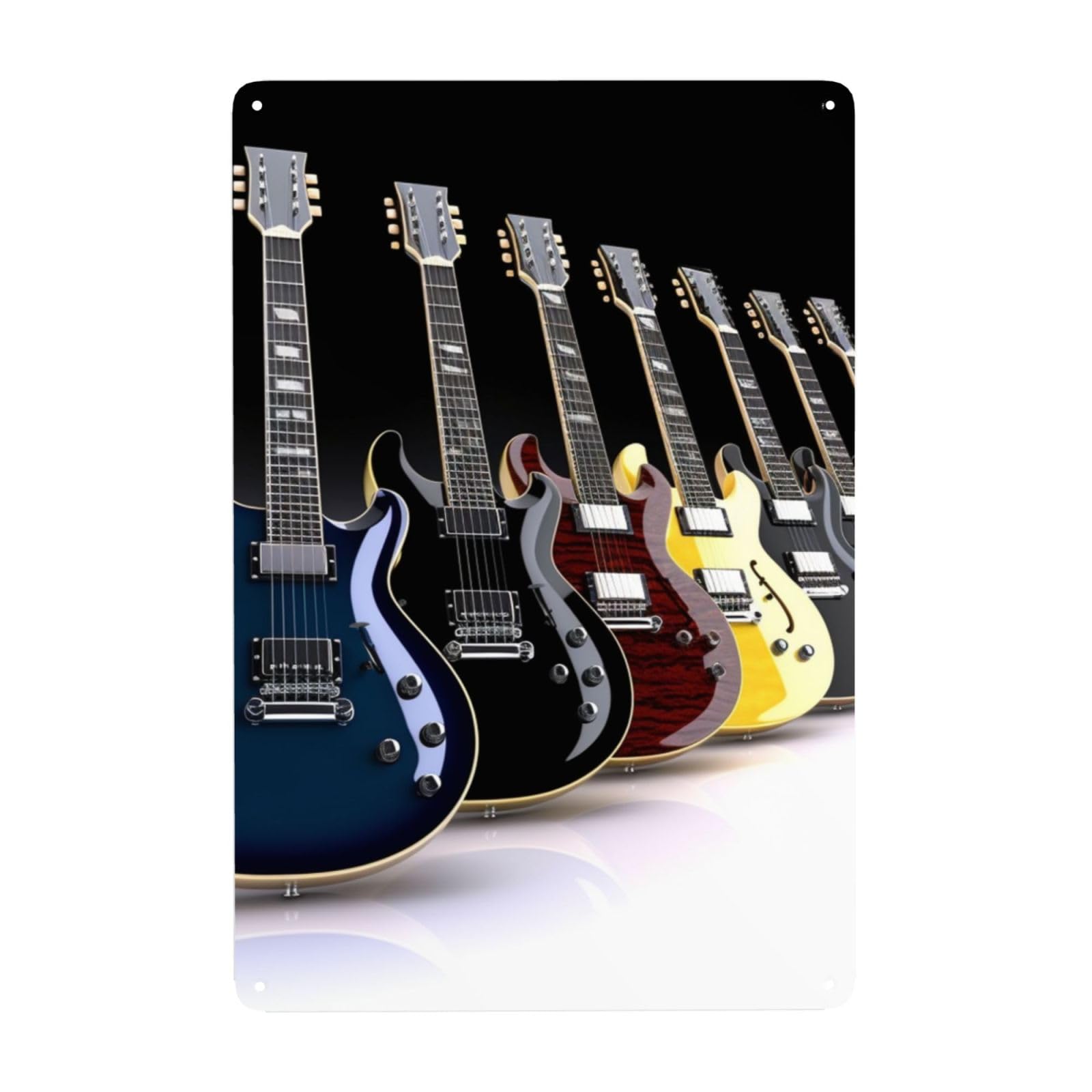 Vintage Metal Tin Signs Retro Garage Signs Stylish Wall Art Plaques for Home Decor Unique Poster 8x12 Inch electric guitar Metal Sign Outdoor Wall Decorations Gifts