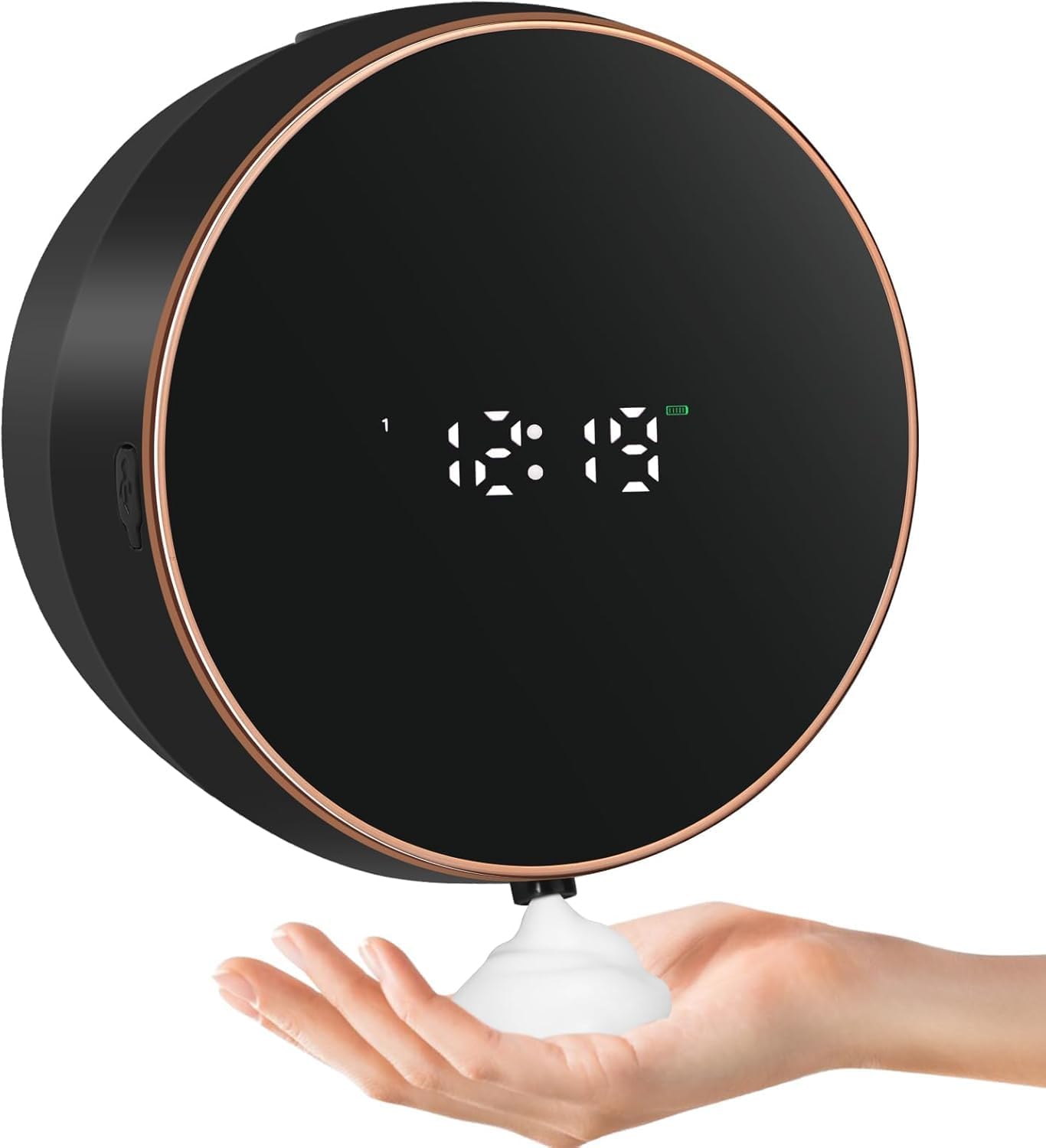 Automatic Soap Dispenser Wall Mounting Foam Soap Dispenser Electric No Touch Wall Mounted Sensor Soap Foam Dispenser Plastic Kitchen Bathroom Black