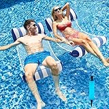 GKGG Luftmatratze Pool 2Stück,Pool Spielzeug 4-in-1Aufblasbare Wasserspielzeug Pool Zubehör,Luftmatratze Wasser mit Polyesternetz,Wasserhängematte Erwachsene für Sessel Matratzen Sitz Schwimmatte