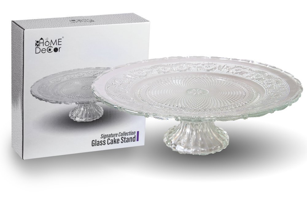 Signature Collection Decorative Glass Cake Stand