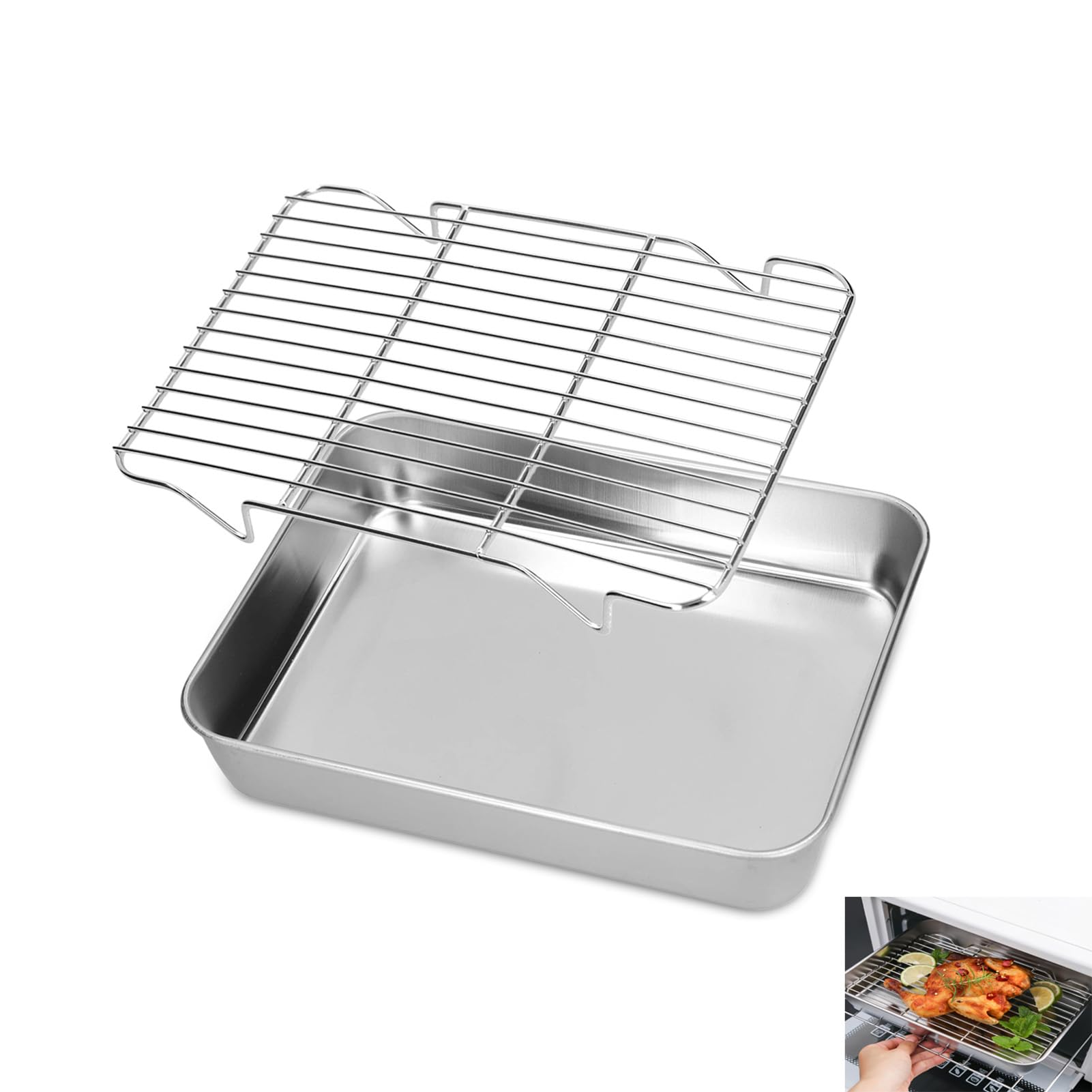 Plaque pâtisserie antiadhésive avec grille pour une cuisson saine au four