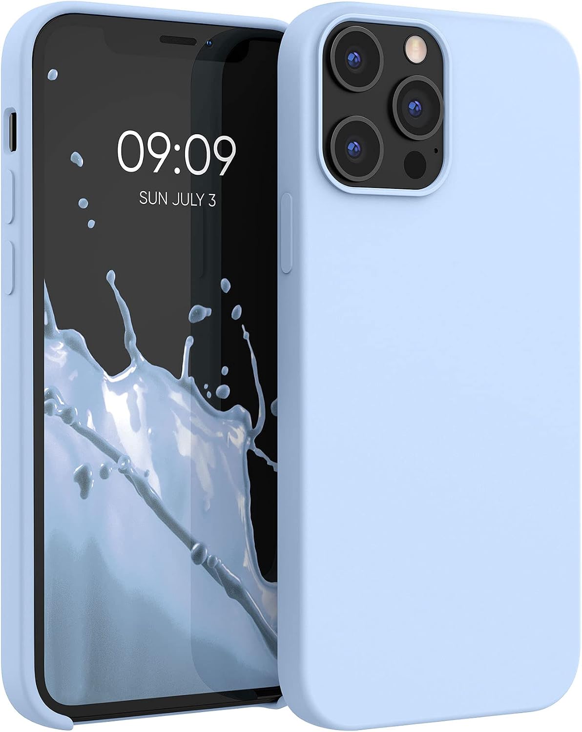 kwmobile Case Compatible with Apple iPhone 12 Pro Max Case - TPU Silicone Phone Cover with Soft Finish - Light Blue Matte