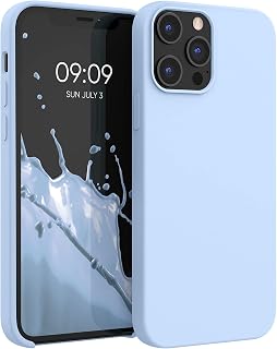 kwmobile Handyhülle für iPhone 12 Pro Max Hülle, für iPhone 12 Pro Max Case - Hülle Silikon - kabelloses Laden - Hellblau matt