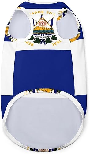 Miniatura 2 de Camiseta suave sin mangas con la bandera de El Salvador para cachorros, gatitos y gatos, talla S