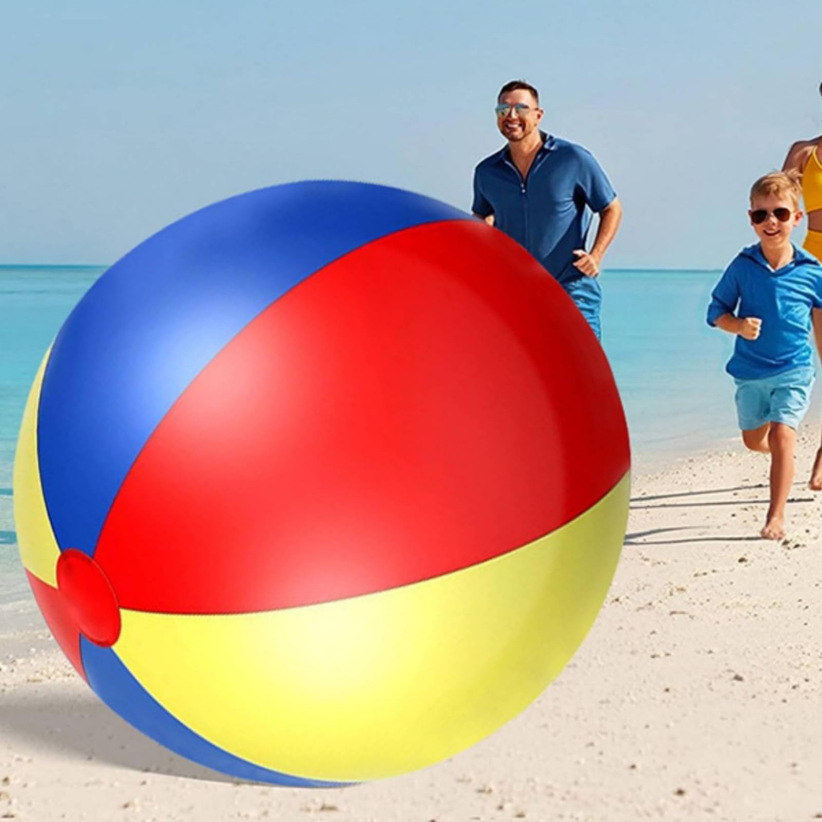 Palla Gonfiabile da Spiaggia Palla da Gioco Palla da Mare Palla per Esterni in Pvc Solido Superficie Levigata per Rotolamenti E Passaggi Adatta a Attività Familiari Cortile Spiaggia
