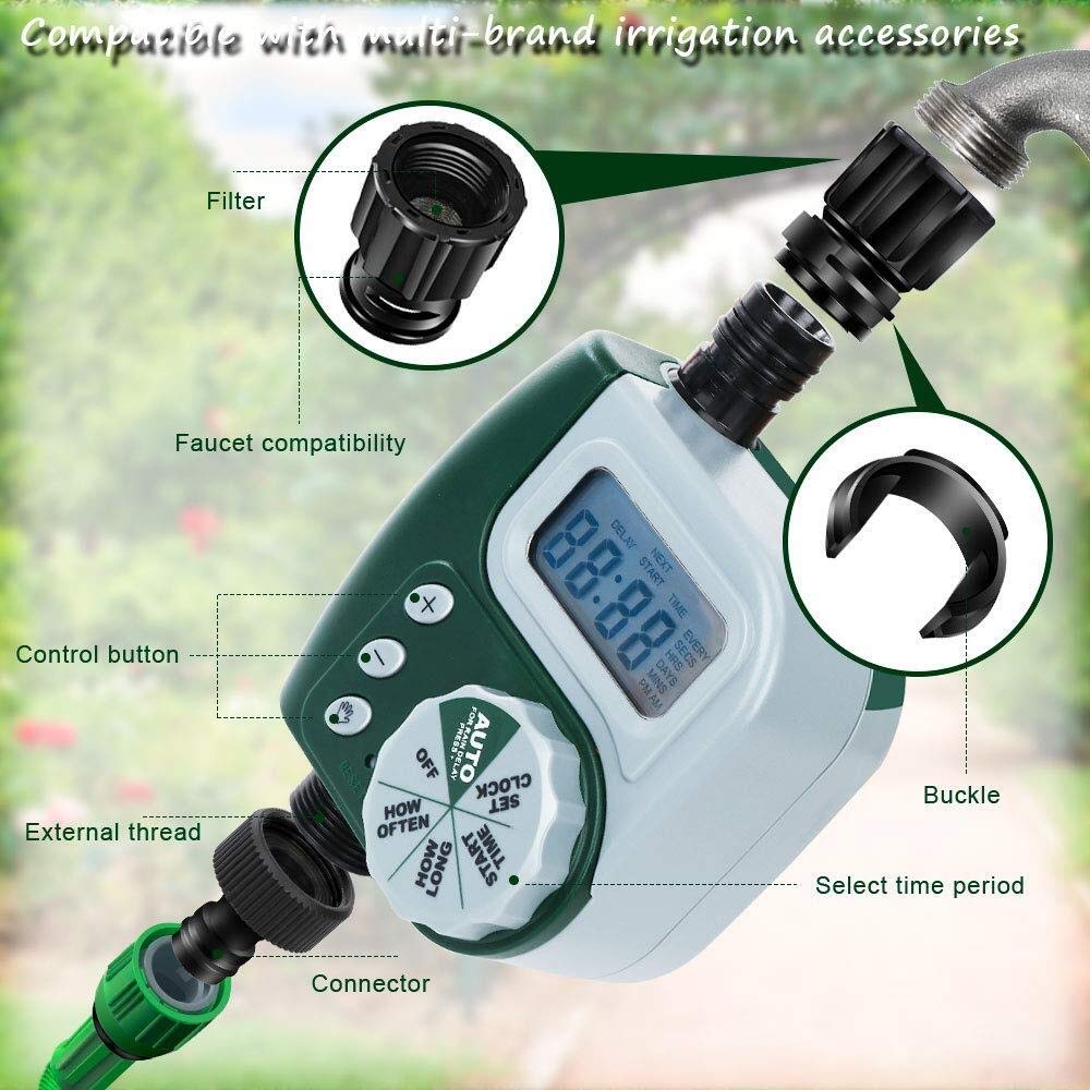Controllore Automatico Plastica Garden Watering Timer di irrigazione controllore programmabile elettronico Automatico casa Hose Rubinetto Autoplay 2019 (Color : Style 1)