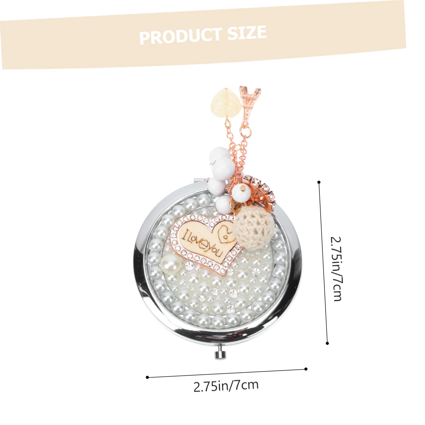 FOMIYES 3stücke Runder Kompaktspiegel Mit Quaste Und Herzdesign Tragbarer Vergrößerungsspiegel Für Makeup Für Reisen Und Unterwegs Perfektes Für Frauen Zu Besonderen Anlässen