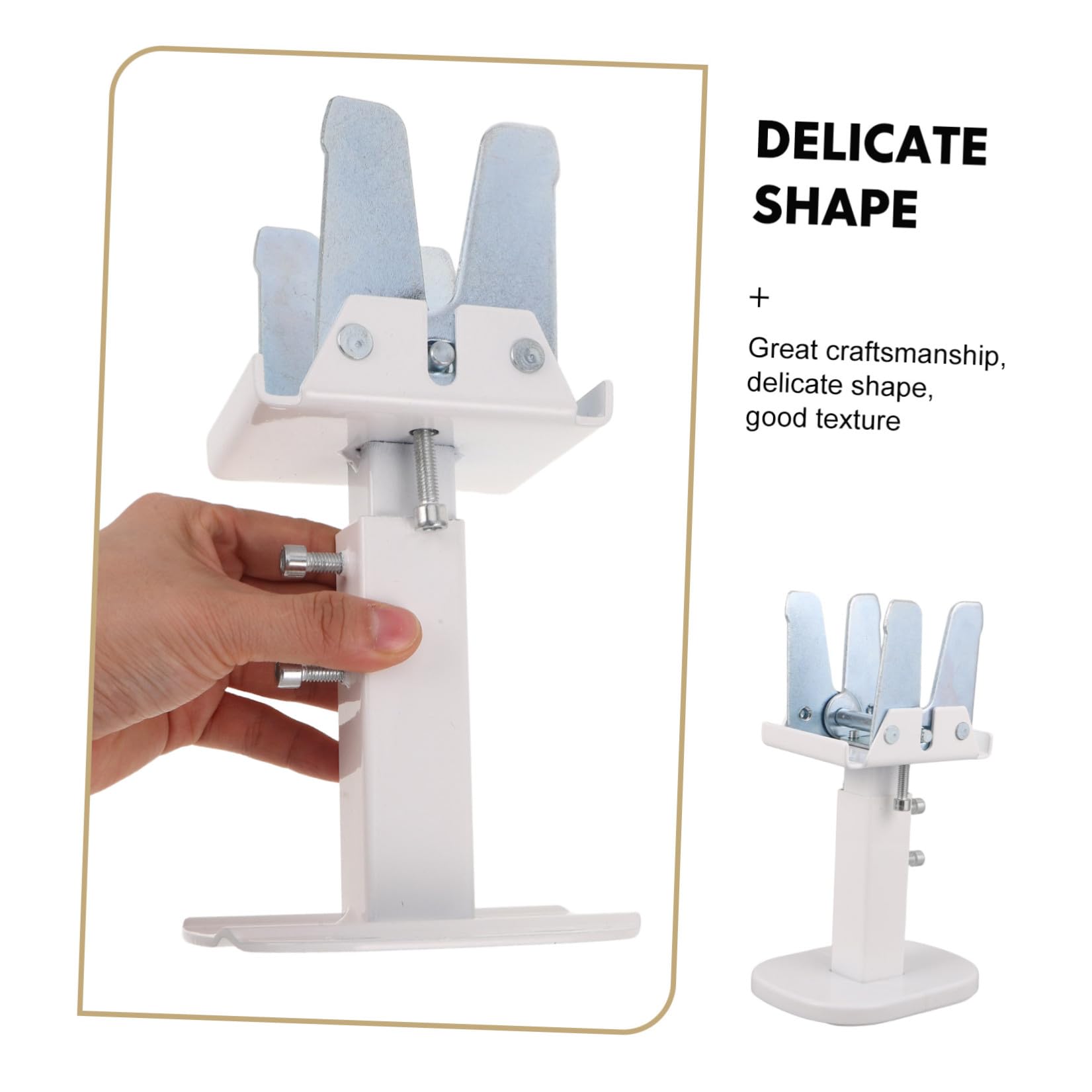 VALICLUD Soporte de Radiador Instalación Estable y Sencilla Ajustable de Acero al Carbono, Soporte de Suelo del Radiador, Altura 14-21cm, Blanco, Patas de Apoyo para Radiadores de